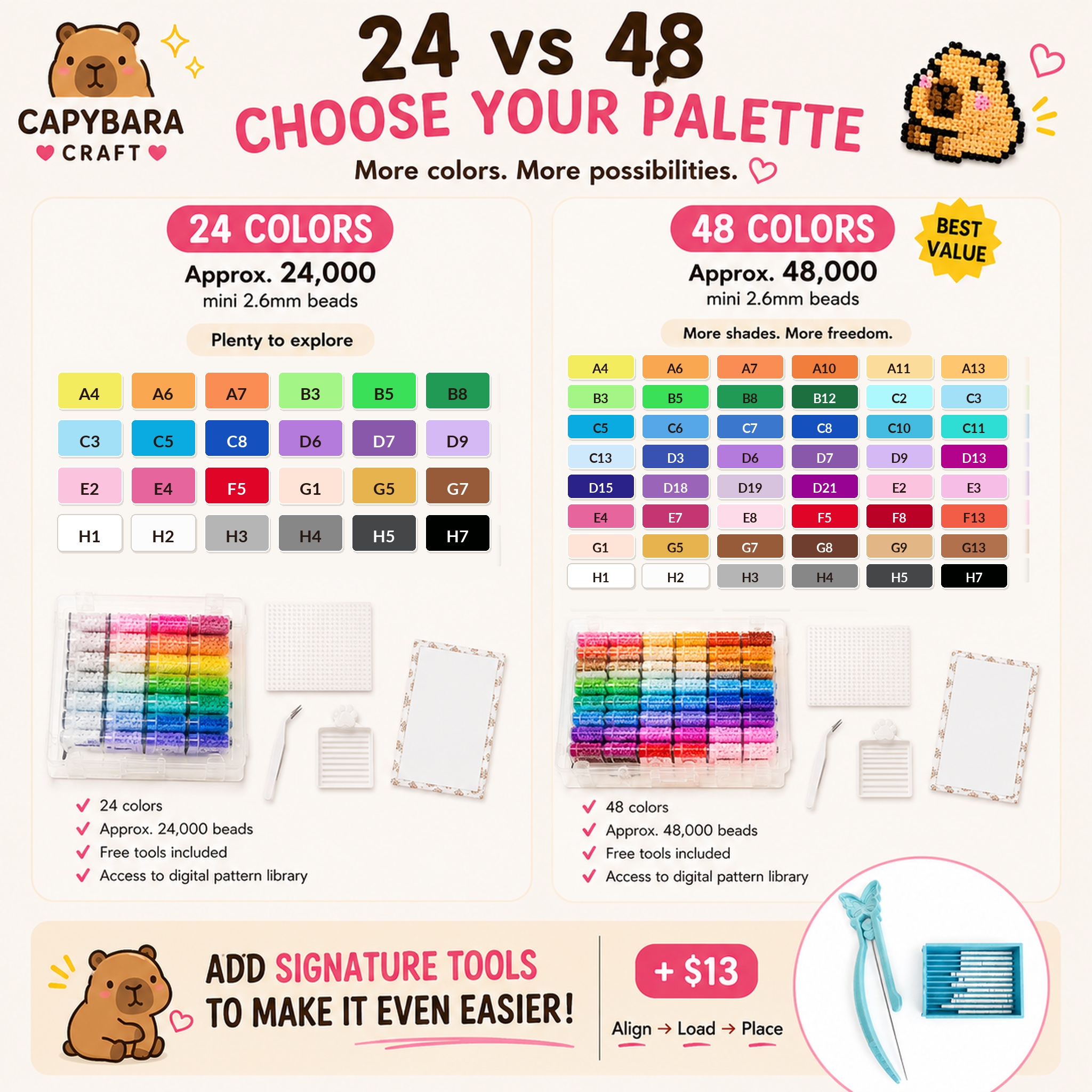 24/48 Colors Create Your Own DIY Fuse Bead Kit